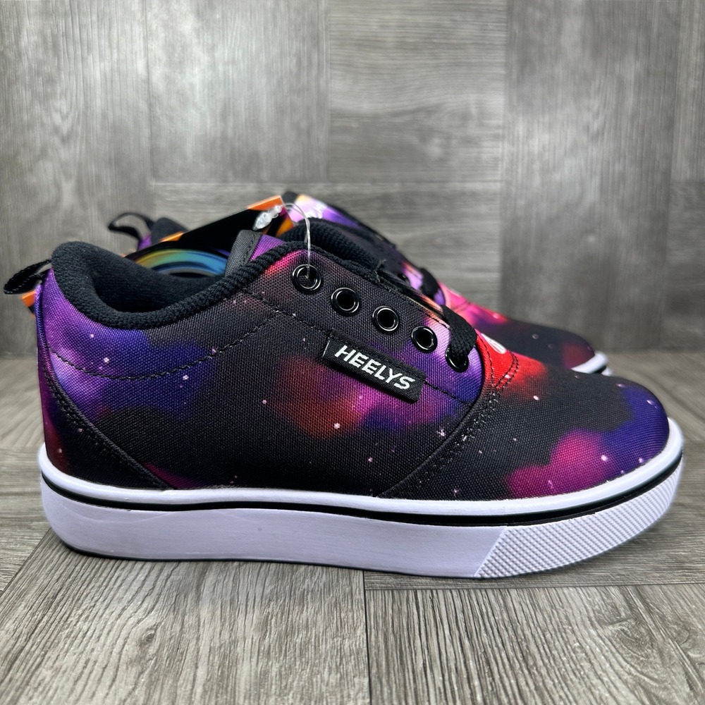 Heelys Pro 20 Prints Kids Size 1 Galaxy Space Purple Red Wheeled Sneakers NEW